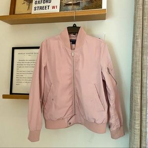 Dusty Pink Bomber Jacket | French Connection